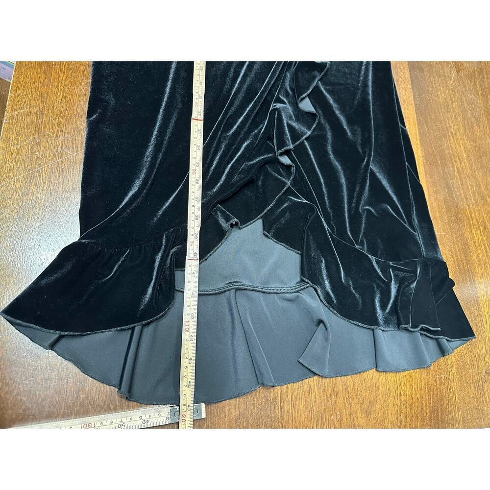 Whimsigoth Black Velvet Burnout Romantic Feminine Dress Women 12/14 Valentines - Picture 5 of 9